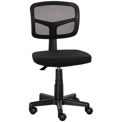 Chaise De Bureau Ergonomique Sans Accoudoirs, Réglable En Hauteur, Design Compact