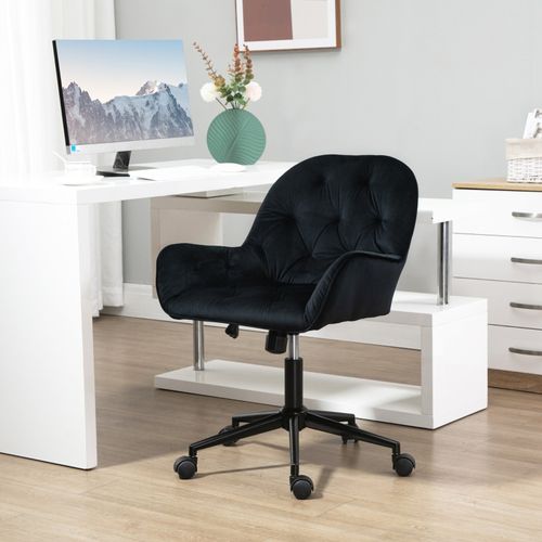 Chaise De Bureau Pivotant En Velours, Réglable En Hauteur, Style Moderne