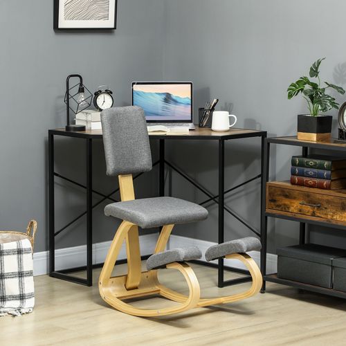 Tabouret à Genoux Ergonomique Gris Pour Bureau, Méditation Et Posture Saine