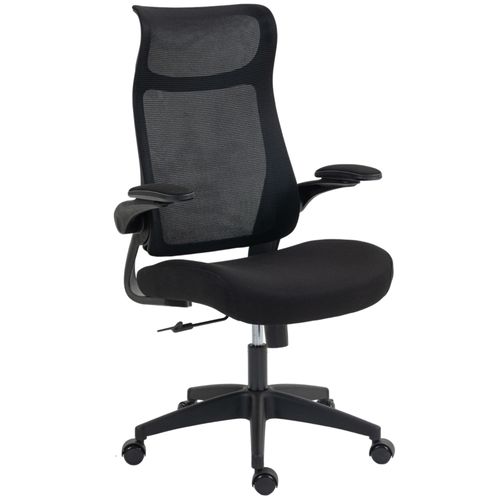 Chaise De Bureau Ergonomique Noire Avec Dossier En Filet Et Accoudoirs 3d