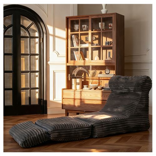 Chauffeuse Modulable 2-en-1 Avec Repose-pieds, Fauteuil Convertible En Lit De Détente