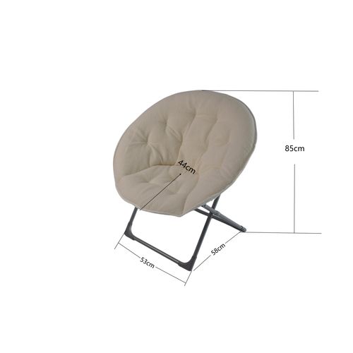 Fauteuil Pliant En Laine D’agneau, Confortable Et Portable, Idéal Pour Chambre Et Extérieur, Beige
