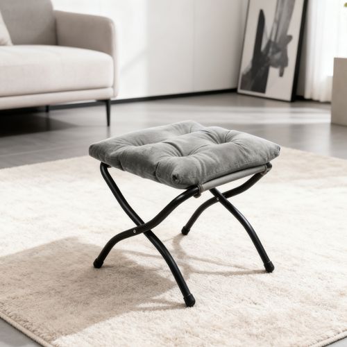 Fauteuil Relax Avec Repose-pieds Et Poche Latérale, Confortable Pour Salon Et Bureau, Gris