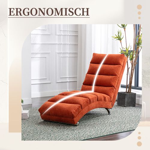 Méridienne Avec Massage, Soutien Corporel Complet Et Vibration Douce, Orange