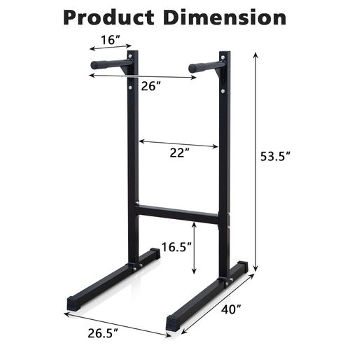 Station De Dips Multifonction Robuste Avec Poignées Mousse Pour Entraînement Complet à Domicile