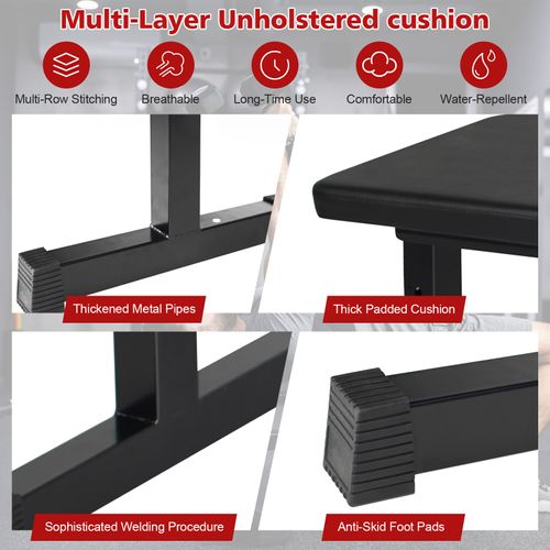 Banc De Musculation Plat Réglable Pour Haltères, Entraînement De Force à Domicile Stable