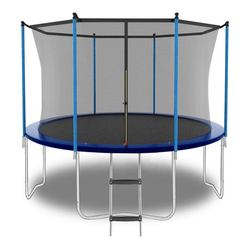 Trampoline Extérieur 8ft Avec Filet De Sécurité, Échelle Et Capacité 181 Kg, Bleu