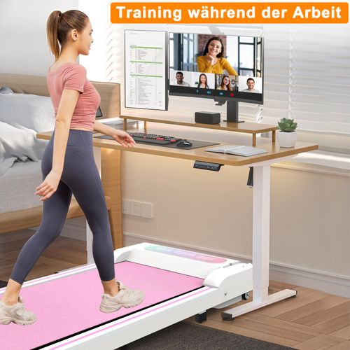 Tapis De Course Pliable Pour Maison et Bureau, Walking Pad 2,5 Ps, Jusqu’à 8 Km/h, Rose