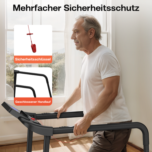 Tapis De Marche Pliable Pour Seniors Avec LED Et Barres De Sécurité Stables