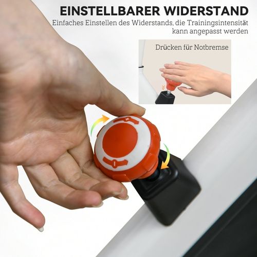 Vélo Fitness,ergometre Blanc/noir Avec Résistance Magnétique, Siège Réglable Et LCD