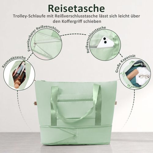 Set De Valises Rigides Abs M-l-xl Avec Roues 360°, Serrure Tsa Et Trousse, Gris Vert