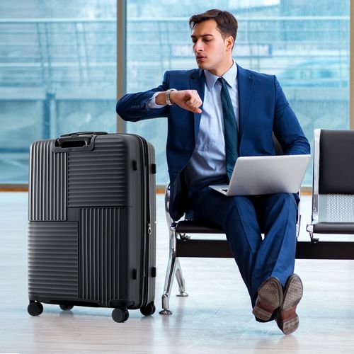 Set De Valises Pp 3 Tailles, Légères Et Résistantes Avec Serrure Tsa, Noir