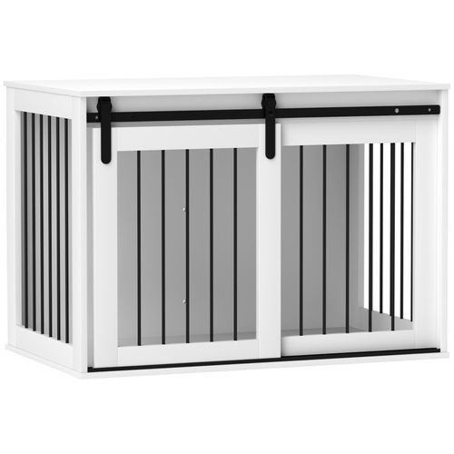 Caisse Pour Grand Chien Avec Porte Coulissante, Ventilation Et Design Moderne 98x58x61cm