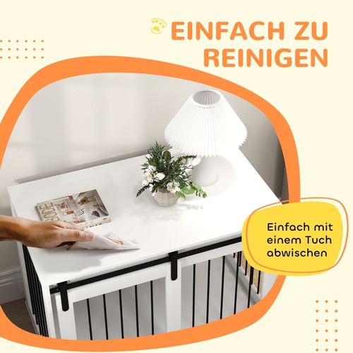 Caisse Pour Grand Chien Avec Porte Coulissante, Ventilation Et Design Moderne 98x58x61cm