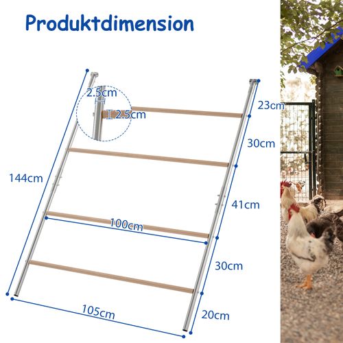 Perchoir Large Pour Poulailler – Accessoire Ludique Et Robuste Pour Poules