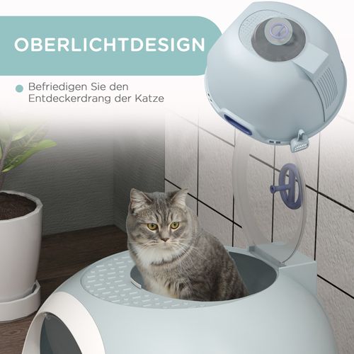 Litière Pour Chat Avec Toit Ouvrant, Bac Extractible Et Pelle, Portable, 47x55x44 Cm
