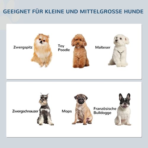 Station De Repas Pour Chien Avec 2 Bols En Inox, Antidérapante, 44x24x15 Cm, Gris