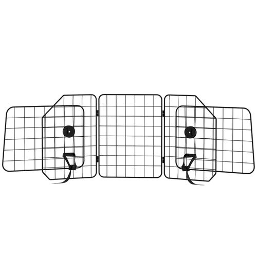 Grille De Sécurité Pour Chien De Voiture, Réglable 93-150 Cm, Pliable, Acier Noir