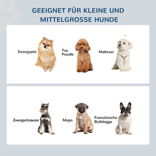 Station De Nourriture Surélevée Pour Chiens Avec 2 Bols En Acier Inoxydable, Blanche, 0,9l