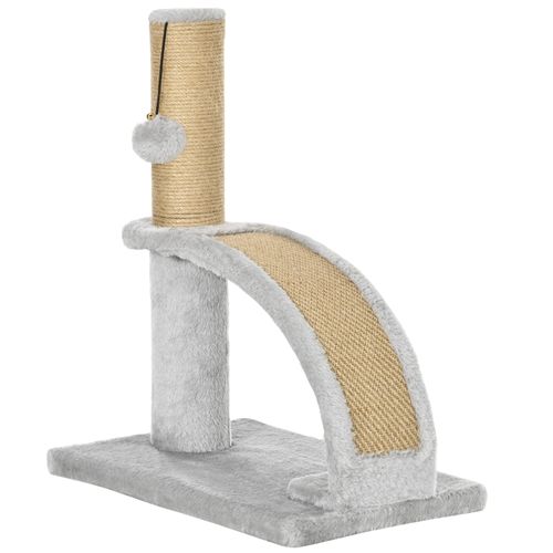 Arbre à Chat Miniature Avec Poteau En Jute, Balle Suspendue Et Griffoir 34 Cm