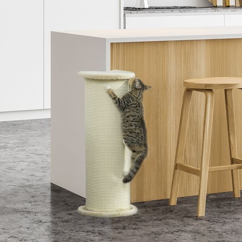 Griffoir Pour Chat En Coin Avec Poteau En Sisal, Design Compact 35x35x85 Cm