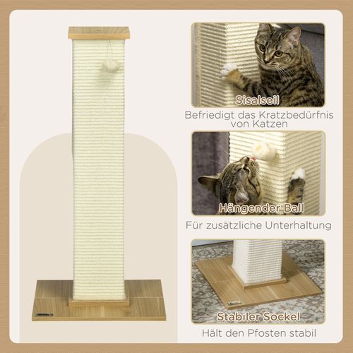 Arbre à Chat Compact Avec Sisal, Balle Suspendue Et Plateforme, 80 Cm