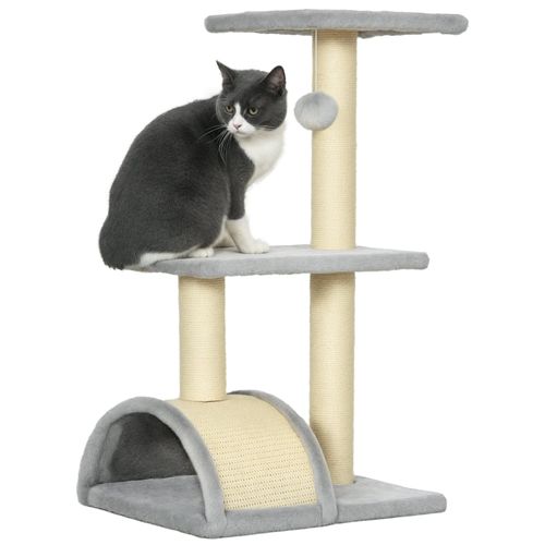 Arbre à Chat Multi-niveaux Avec Sisal, Balle Suspendue Et Plateforme, 72 Cm