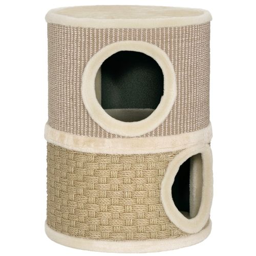 Tonneau à Griffer 49 cm Pour Chats, Deux Étages Avec Coussin Et Tapis De Sisal