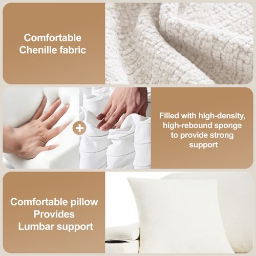 Canapé D’angle Convertible L Avec Rangement, Coussins Et Porte-gobelets, Beige