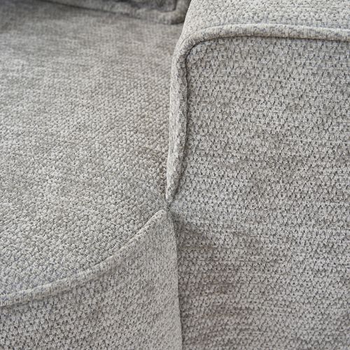 Canapé 2 Places Prêt à L’emploi Avec Coussin Et Poches Latérales, Gris