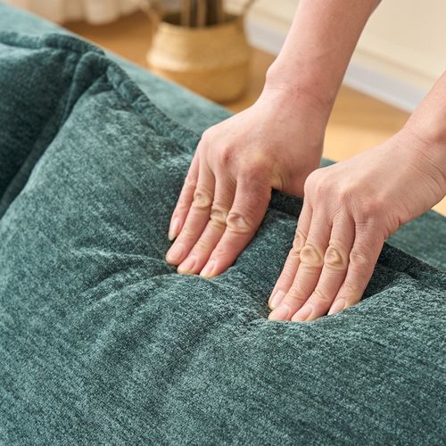 Chaiselongue Prête à L’emploi Avec Coussin, Siège Moelleux Et Rangement Latéral, Vert
