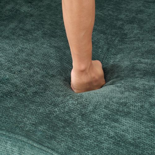 Chaiselongue Prête à L’emploi Avec Coussin, Siège Moelleux Et Rangement Latéral, Vert