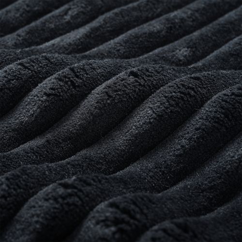 Canapé Modulable Cloud 312 Cm Sans Structure Rigide, Tissu Confort Noir, Sans Montage