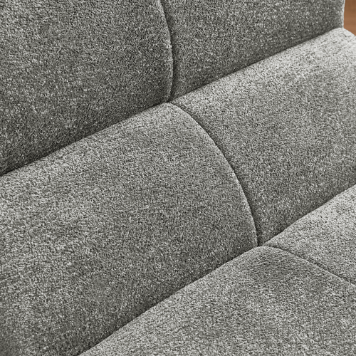 Fauteuil Individuel En Velours Gris Clair Ultra Doux Style Nuage, Design Moderne Sans Montage