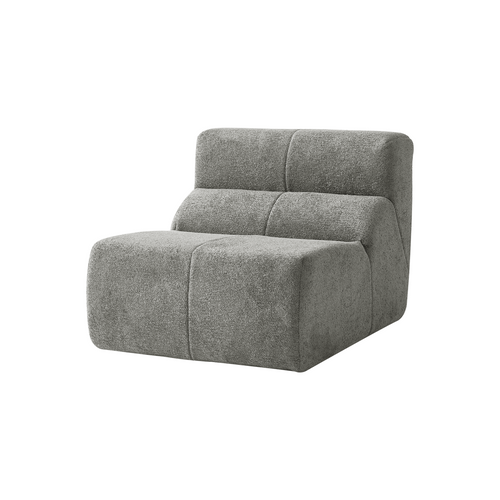 Fauteuil Individuel En Velours Gris Clair Ultra Doux Style Nuage, Design Moderne Sans Montage