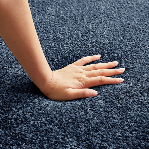 Canapé D’angle Incurvé 3 Places En Velours Bleu, Design Modulable Et Contemporain Pour Salon