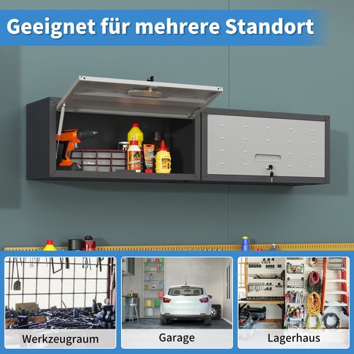 Armoire Murale Métallique Sécurisée Avec Porte Verrouillable Pour Garage Et Atelier 75 Cm