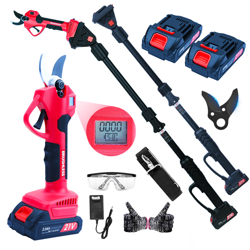 Ébrancheuse Électrique Avec 3 Modes De Coupe, Téléscopique 228,6 Cm, 2 Batteries, 300w