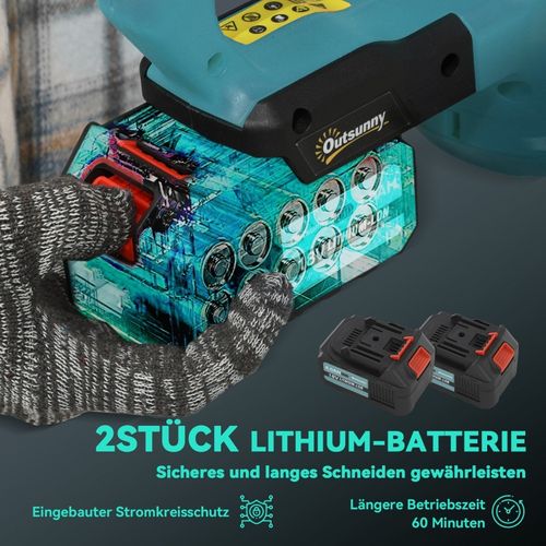 Taille-haie Électrique Sans Fil Avec Batterie, Lame 51 Cm, Moteur Puissant Et Protection Intégrée