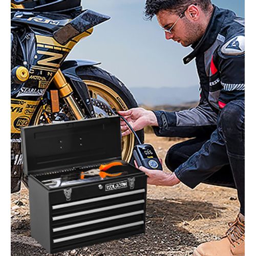 Boîte à Outils Métallique Portable 4 Tiroirs Avec Doublures Eva Et Verrouillage Sécurisé, 51 cm