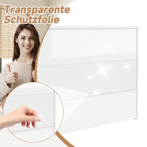 Bureau Pliable Mobile 2-en-1 Avec Chargeur Sans Fil, Roulettes Freinées Et Rangement, Blanc Brillant