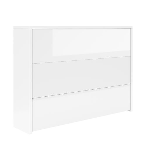Bureau Pliable Mobile 2-en-1 Avec Chargeur Sans Fil, Roulettes Freinées Et Rangement, Blanc Brillant