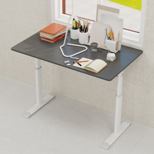Bureau Réglable Pour Enfants Et Adultes – Hauteur Manuelle Ajustable, Design Compact 60x100 Cm, Gris