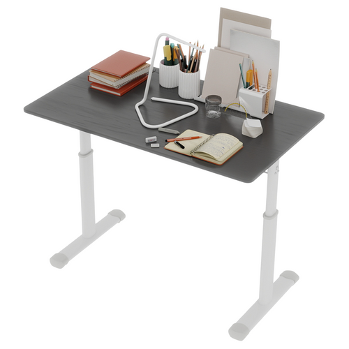 Bureau Réglable Pour Enfants Et Adultes – Hauteur Manuelle Ajustable, Design Compact 60x100 Cm, Gris