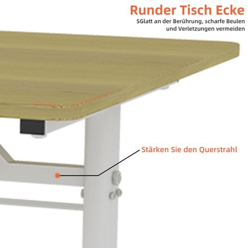 Bureau Réglable Pour Enfants Et Adultes – Hauteur Manuelle Ajustable, Design Compact 60x100 Cm, Bois