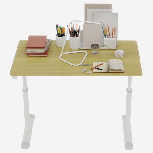 Bureau Réglable Pour Enfants Et Adultes – Hauteur Manuelle Ajustable, Design Compact 60x100 Cm, Bois