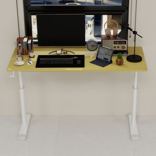 Bureau Réglable Pour Enfants Et Adultes – Hauteur Manuelle Ajustable, Compact 60x120 Cm, Bois