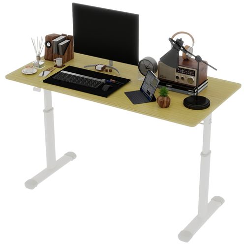 Bureau Réglable Pour Enfants Et Adultes – Hauteur Manuelle Ajustable, Compact 60x120 Cm, Bois