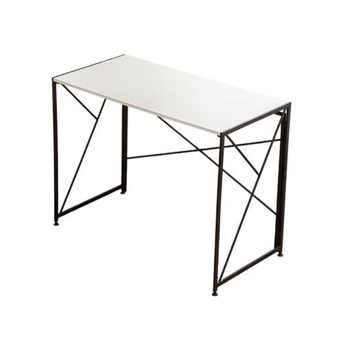 Bureau Pliable Blanc Compact – Facile à Monter, Multifonction Pour Petits Espaces 99x50x75 Cm