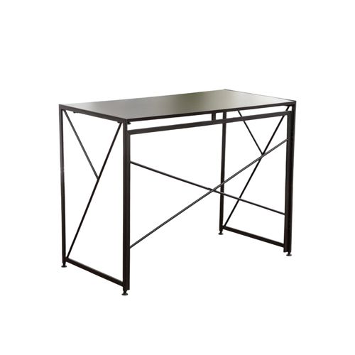 Bureau Pliable Noir Compact – Facile à Monter, Multifonction Pour Petits Espaces 99x50x75 Cm